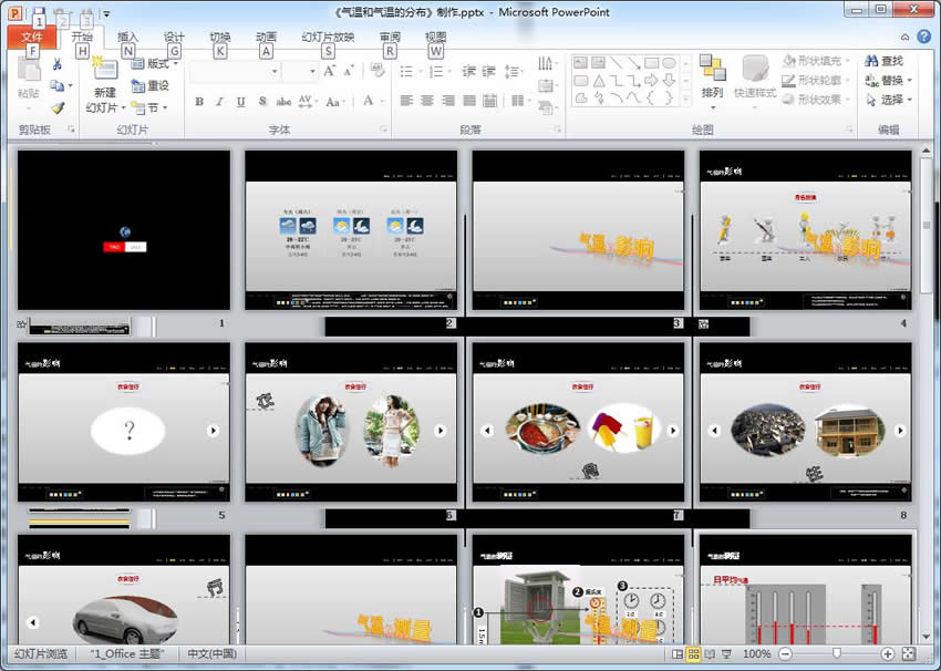 2010概述 powerpoint 2010供了4种视图方式,分别为普通视图,幻灯片